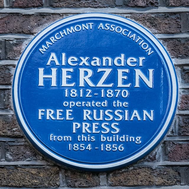 Alexander Herzen and Free Russian Press blue plaque