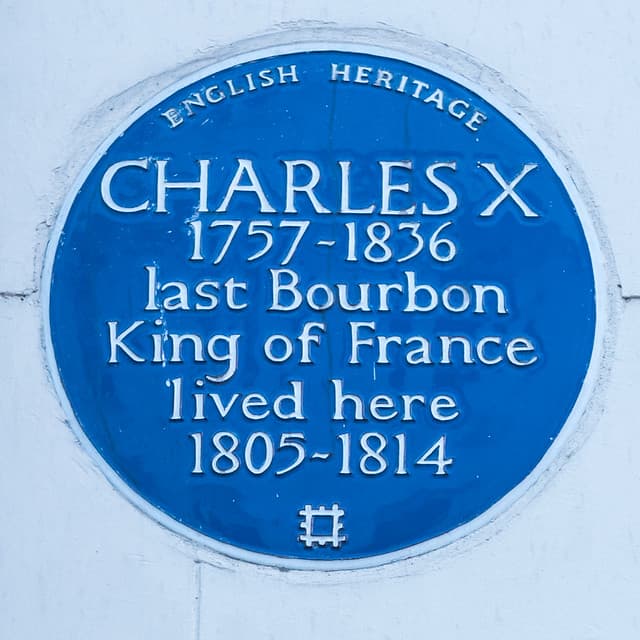 Charles X blue plaque