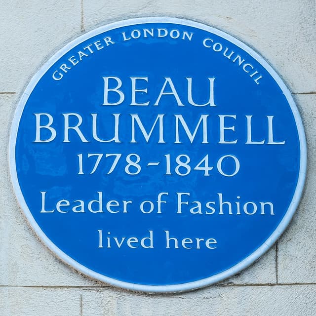 Beau Brummell blue plaque