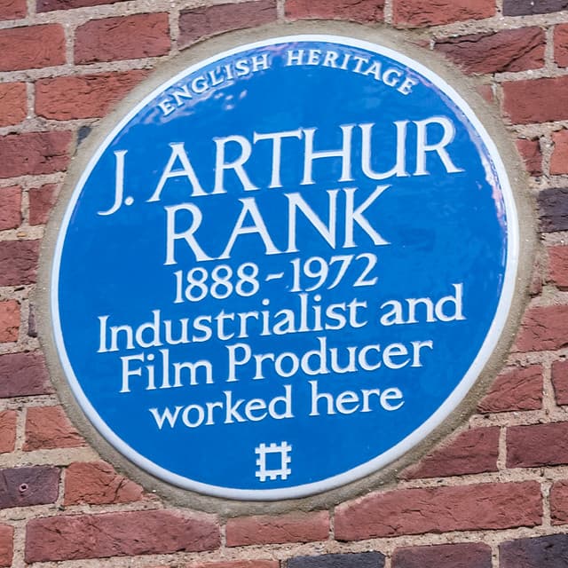 J. Arthur Rank blue plaque