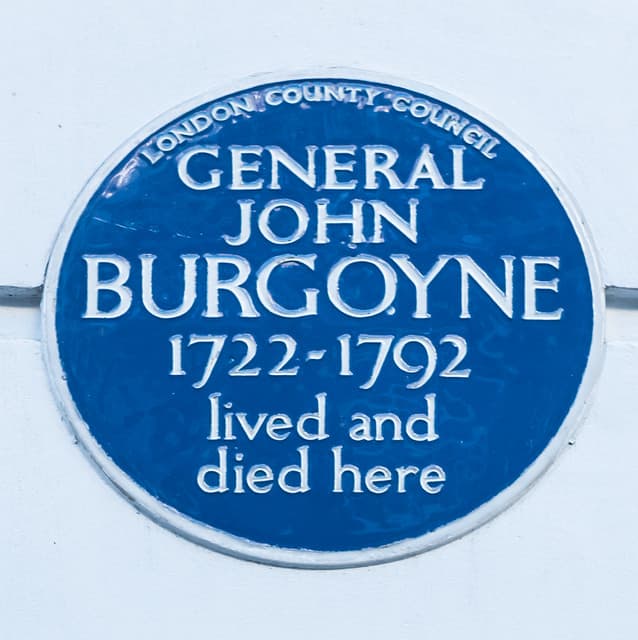 John Burgoyne blue plaque