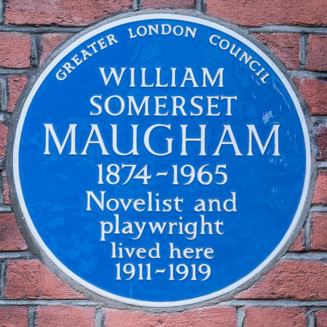 W. Somerset Maugham blue plaque