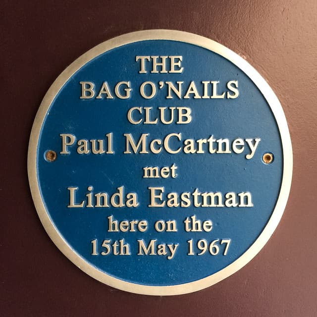 Paul McCartney and Linda McCartney blue plaque