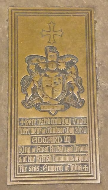 Edward VII bronze plaque