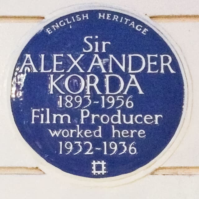 Alexander Korda blue plaque