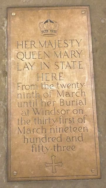 Mary of Teck bronze plaque