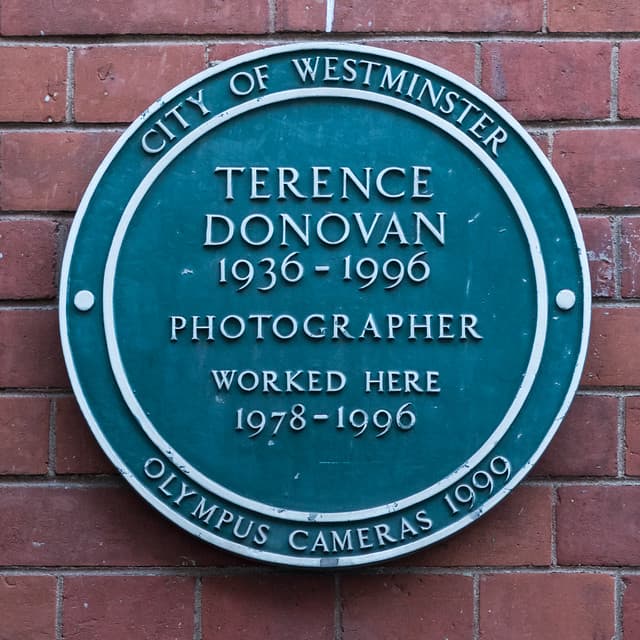 Terence Donovan green plaque
