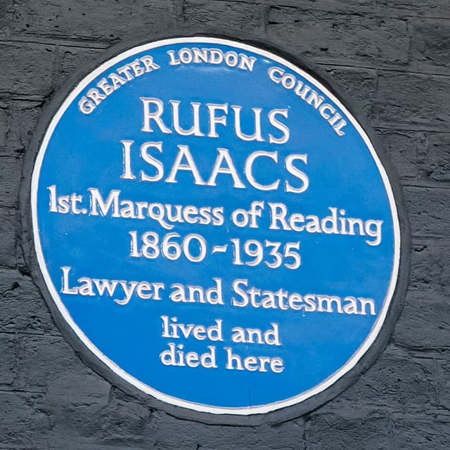 Rufus Isaacs blue plaque