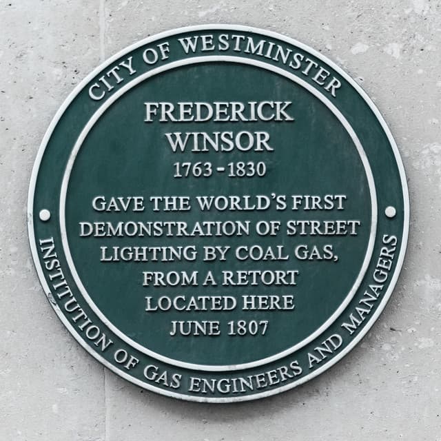 Frederick Winsor green plaque