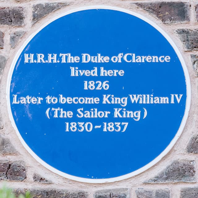 William IV blue plaque