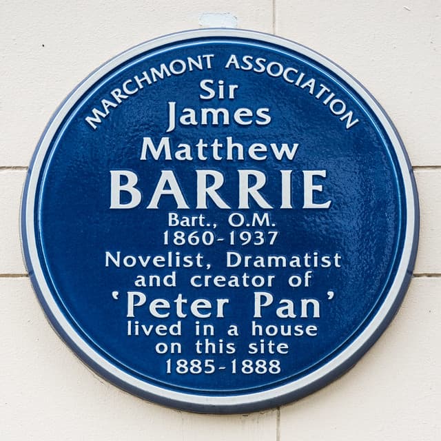 J. M. Barrie blue plaque