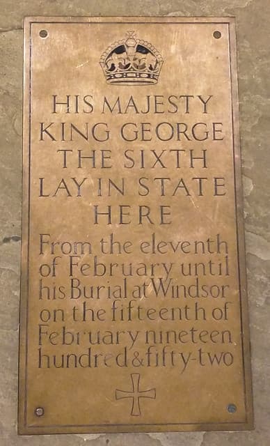George VI bronze plaque
