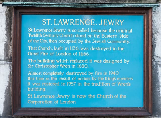 Christopher Wren green plaque