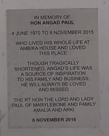 Angad Paul brushed metal plaque