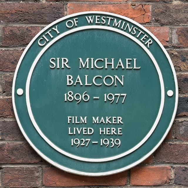Michael Balcon green plaque