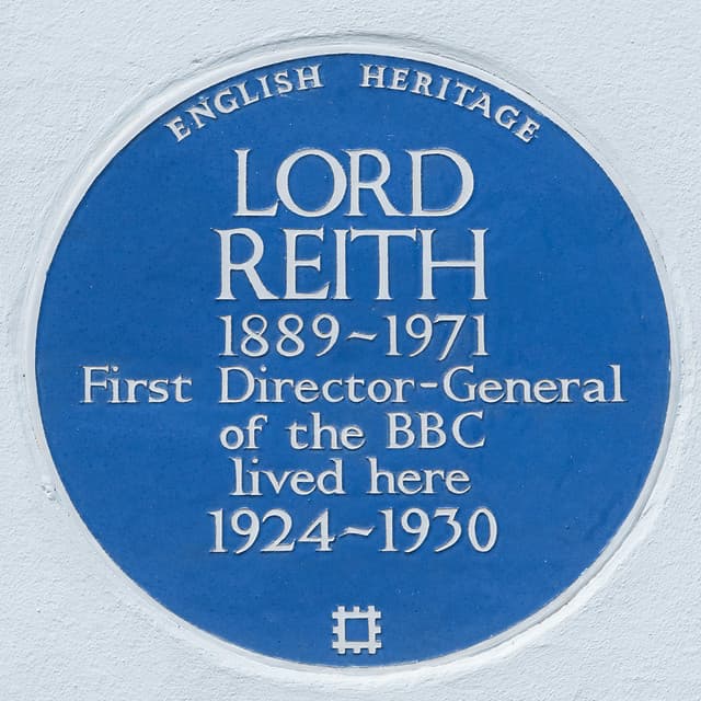 John Reith blue plaque