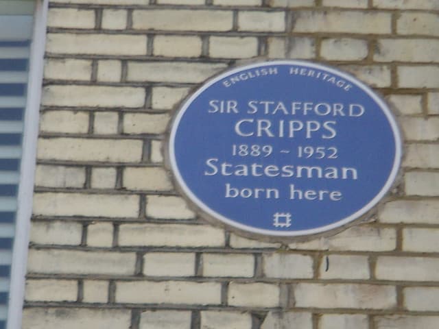 Richard Stafford Cripps blue plaque