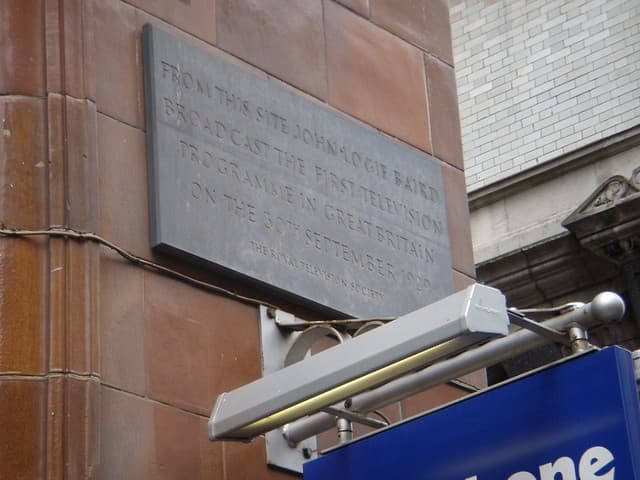 John Logie Baird grey plaque