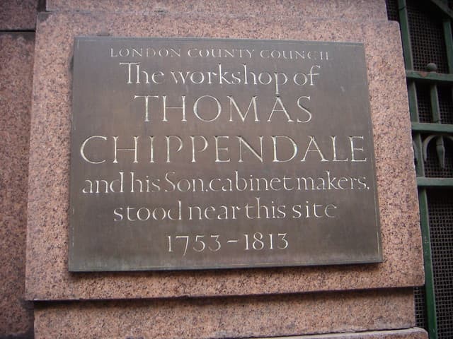 Thomas Chippendale and Thomas Chippendale, the younger bronze plaque