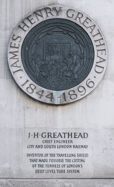 James Henry Greathead stone plaque