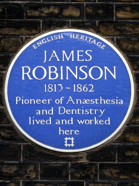 James Robinson blue plaque