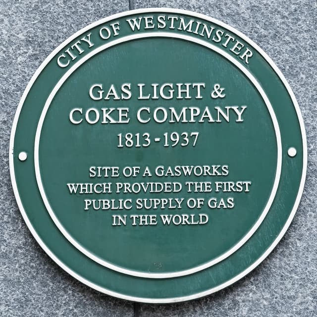 Gas Light & Coke Company green plaque
