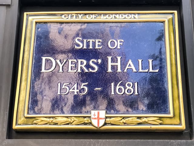 Dyers’ Hall, London blue plaque