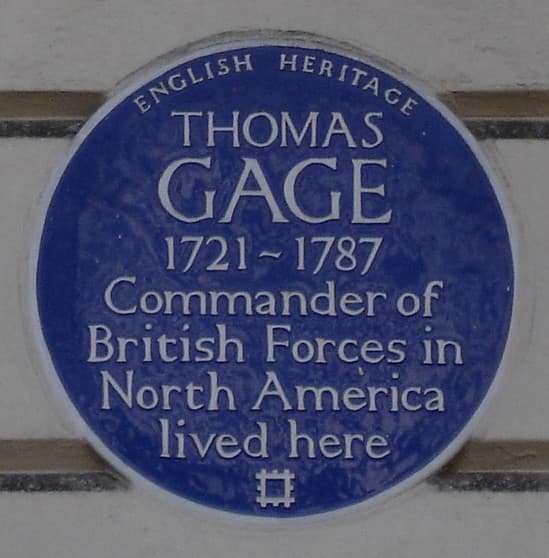 Thomas Gage blue plaque