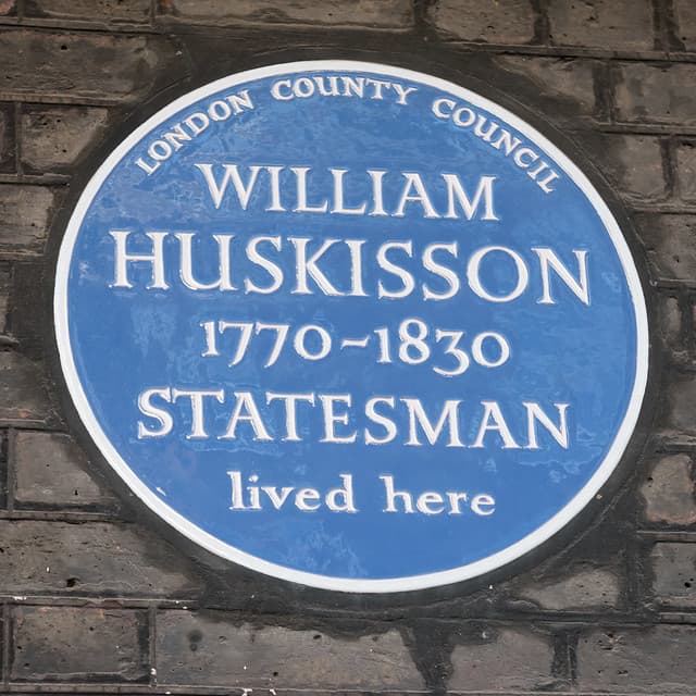 William Huskisson blue plaque