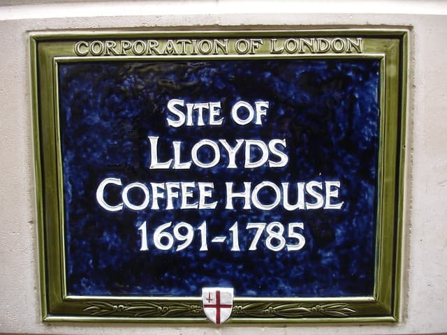 Lloyds Coffee House blue plaque
