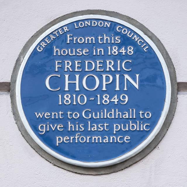 Frédéric Chopin blue plaque