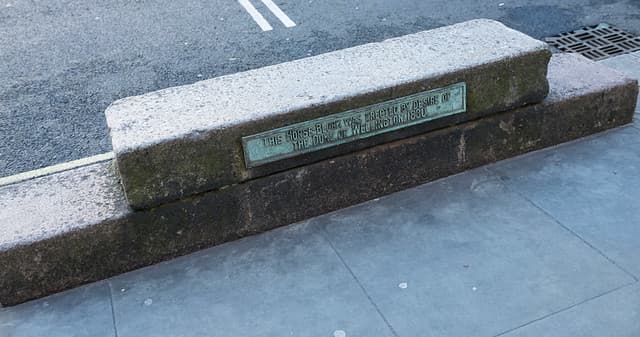 Arthur Wellesley stone plaque