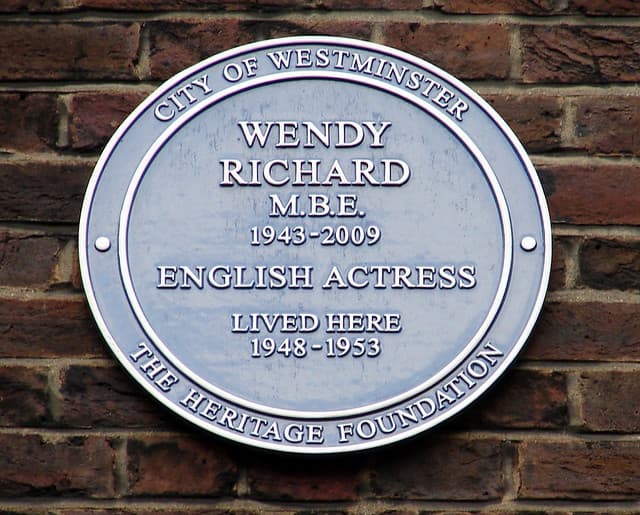 Wendy Richard blue plaque