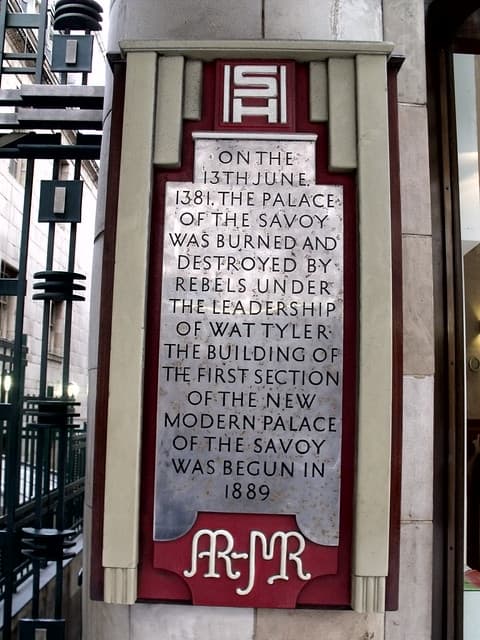 Wat Tyler grey plaque