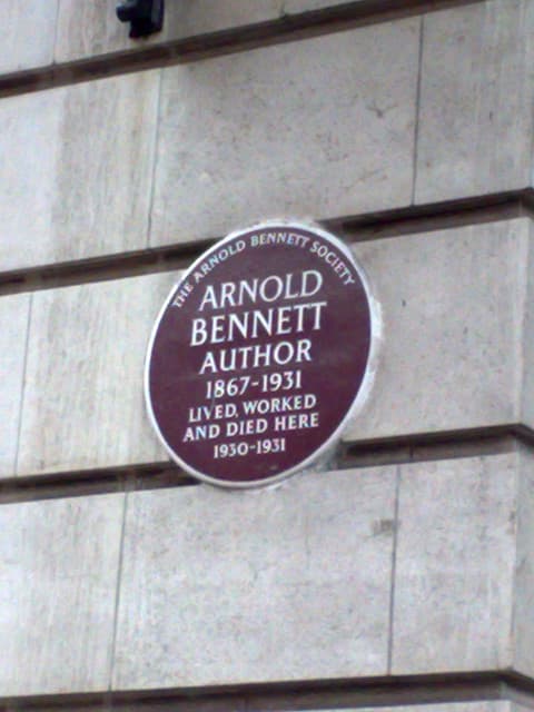 Arnold Bennett brown plaque