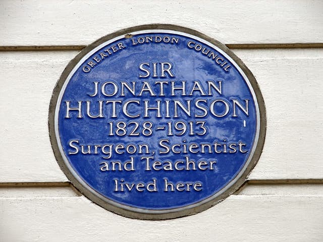 Jonathan Hutchinson blue plaque