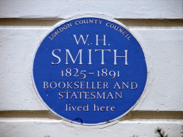 William Henry Smith blue plaque