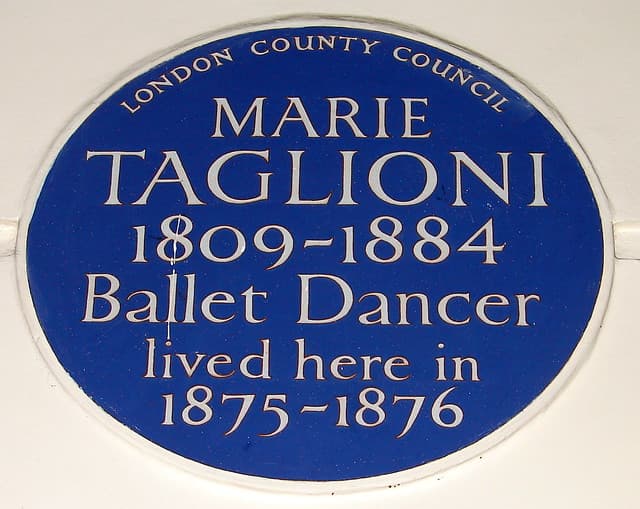 Marie Taglioni blue plaque