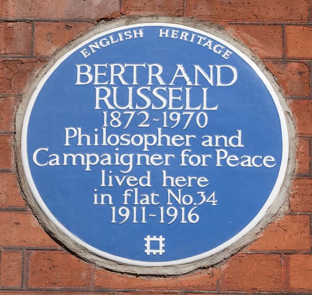 Bertrand Russell blue plaque