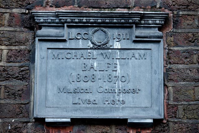 Michael William Balfe grey plaque
