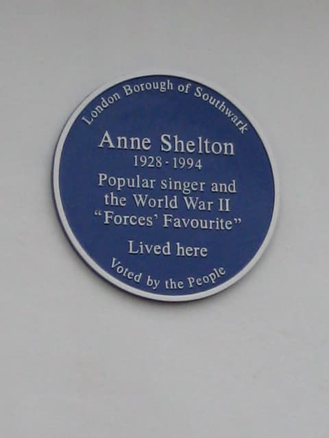 Anne Shelton blue plaque