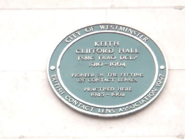 Keith Clifford Hall green plaque