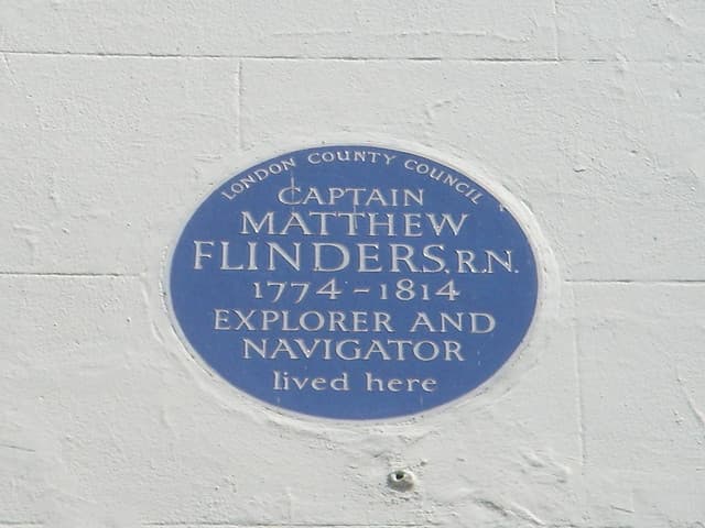 Matthew Flinders blue plaque