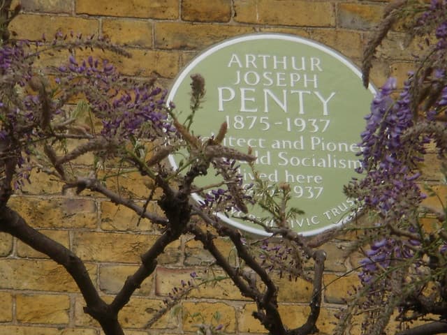 Arthur Penty green plaque
