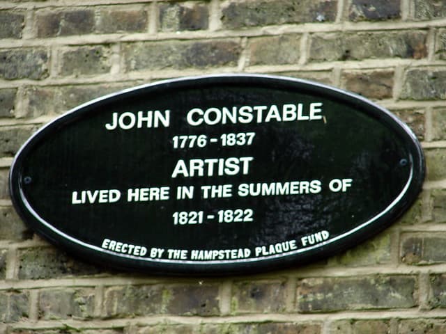 John Constable black plaque