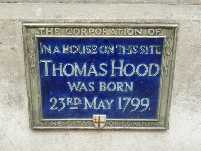 Thomas Hood blue plaque