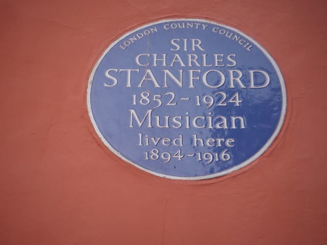 Charles Villiers Stanford blue plaque