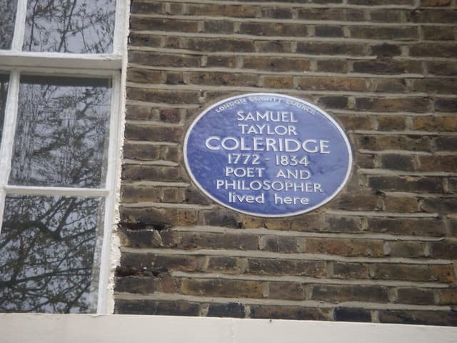 Samuel Taylor Coleridge blue plaque