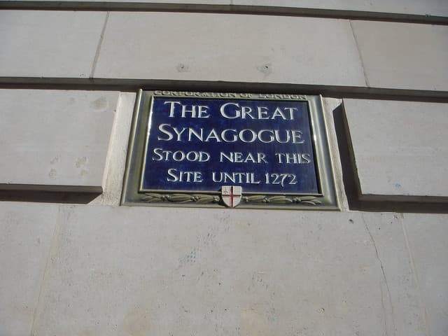 Great Synagogue, London blue plaque