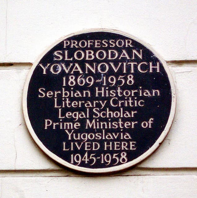Slobodan Yovanovitch brown plaque